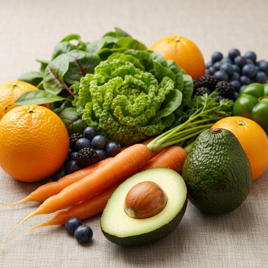 Buah dan sayuran segar kaya vitamin